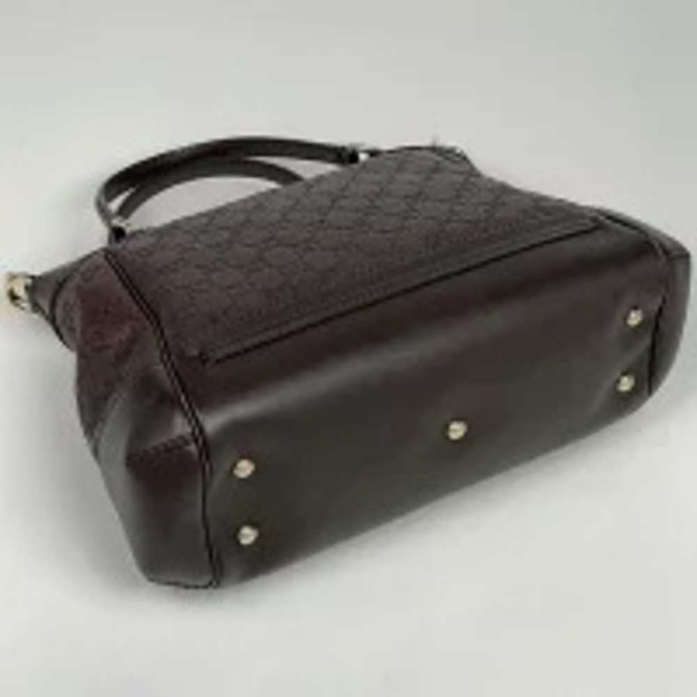 Gucci Brown Shoulder Mayfair Bag Handbag ssima Leather GG Brown
